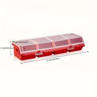Organizador Multicompartmental De Plástico Duradero Para Almacenamiento De Piezas Pequeñas Y Herramientas Caja De Joyería Y Hardware - details 2