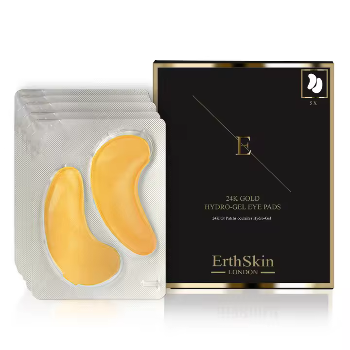 ErthSkin London Parche debajo del ojo de colágeno dorado, almohadillas 5X2 de oro de 24 k - 1