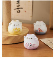 Adorno De Hogar Encantador De Gato Maneki Neko Cerámica Decoración De Suerte Animal Estatua Regalos Para Oficina Y Habitación - details 4