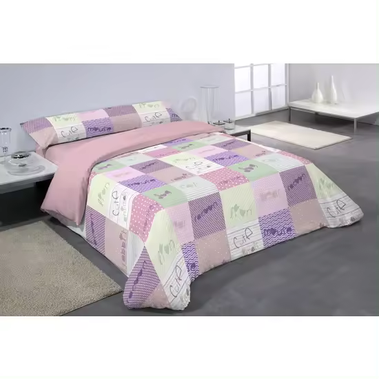 TEJIDOS REINA  Juego Nórdico de 2 Piezas - Juego Nórdico Modelo CUTE  - Juego Nórdico Tacto Extrasuave, Elegante + Confort y Estilo para tu dormitorio - Juego Nórdico Ideal para todas las estaciones - 1