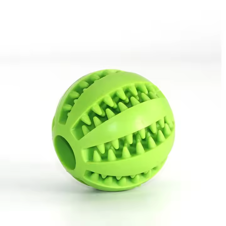 Juguetes Para Perros De Borracha Resistente Al Masticar Bola Interactiva Para Limpieza De Dientes Tamaño 5cm Juguetes Para Mascotas - 1