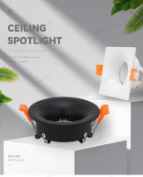 Spotlight LED MR16 Anti-estelar Lámpara De Foco Redonda Cuadrada GU10 Fijación Incrustada Luz De down En Aluminio Blanco - details 0
