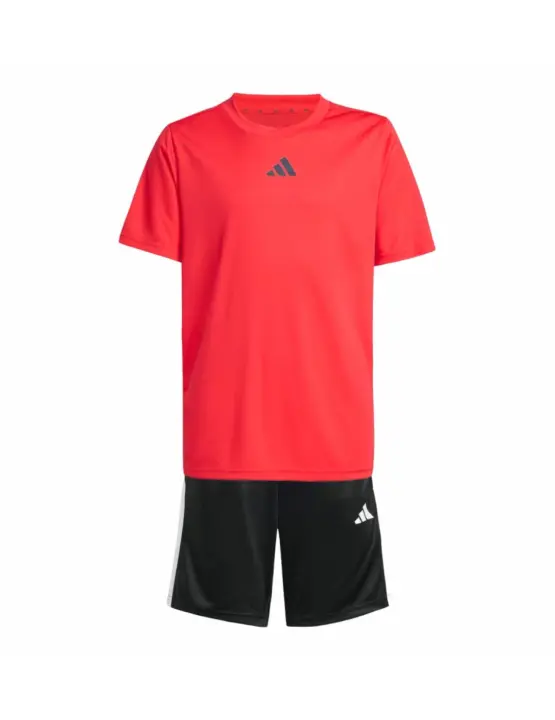 Conjunto Adidas J TR-ES 3S Rojo/Negro - 1