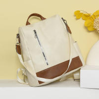 Mochipa de viaje para Mujer, Bolso de hombro de PU de gran capacidad, mochila de Ocio para Viajes al Aire Libre (Blanco) - details 0