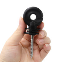 Treliz De Jardín 30PCS Aisladores Eléctricos De Acero Carbono Para Conexiones Seguras Y Fuertes De Alambre Color Negro - details 3