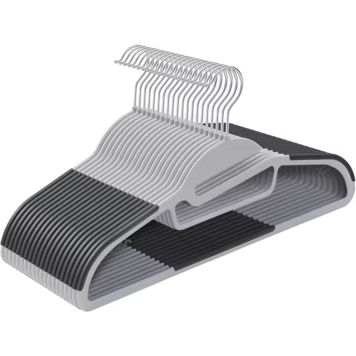 20 Perches de plástico, Aperture en forma de U, antideslizante, que ahorra Espacio, Ganchogiratorio de 360 ° - 1