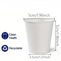 Cucharas De Papel Desechables Pequeñas 50/100PCS Resistente Y Duradera Para Café Caramelo Prueba De Supermercado Fiesta - details 0