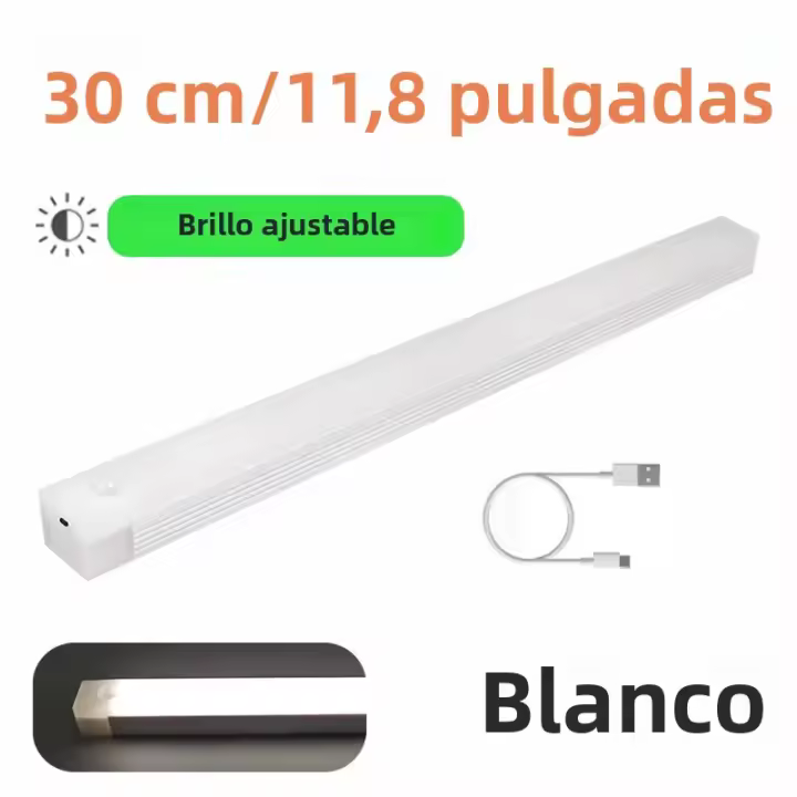 Luz Nocturna LED Inalámbrica Recargable USB 50cm Sensor De Movimiento Barra De Luz Dimmer Detector Inducción Lámpara De Armario Para Cocina Habitación - 1