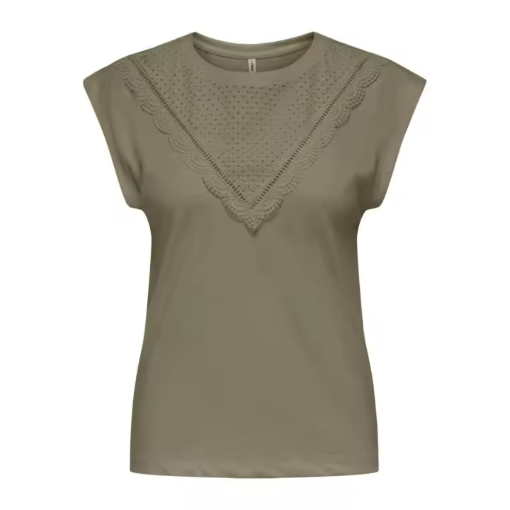 ONLDELIA S/L O-NECK MIX TOP  JRSMermaid - 1