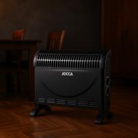 Calefactor convector eléctrico Jocca 2000W con termostato regulable, 3 niveles de calor, función turbo, protección contra sobrecalentamiento, diseño compacto y silencioso. Ideal si buscas consumir menos energía al calentar tu hogar. - details 2