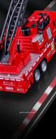 Juguete De Coche De Bomberos 1/32 Con Sonido Luz Escalera Camión De Rescate Decoración Regalo Para Niños Metal Rojo - details 8