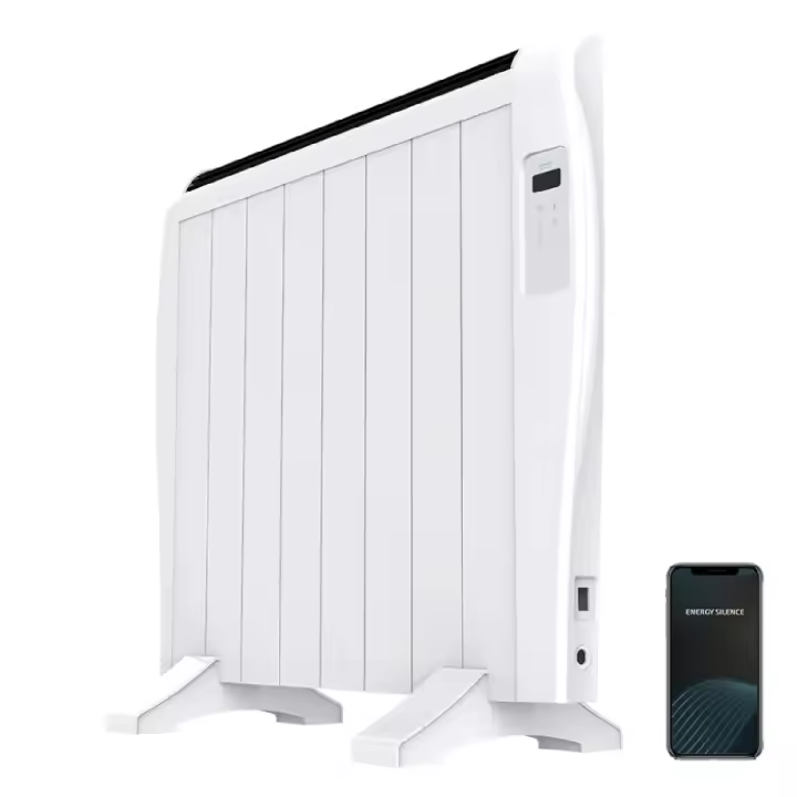 Cecotec Radiador Eléctrico Bajo Consumo Ready Warm 1800 Thermal Connected 8 Elementos, 1200 W, De pared o pie, Temporizador - 1