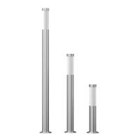 vidaXL Juego de lámparas de jardín 3 pzas acero inoxidable impermeable - details 0