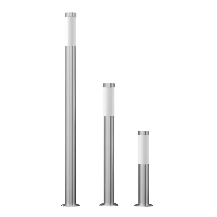 vidaXL Juego de lámparas de jardín 3 pzas acero inoxidable impermeable - 1