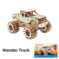 Puzzle 3D De Madera Vehículo Serie Modelo De Construcción Manual Autobús Camión Motocicleta DIY Educativo Simulación Juguete Temático - details 2