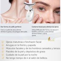 MISTIK  Equipo Masajeador Rejuvenecimiento Facial Papada Arrugas Piel Lifting Antienvejecimiento Hidratacion Con Serum Acid Hyaluro Acne Colageno Belleza Mujer Cara Cuello Papada Terapia con EMS 42° Temperatura Vibracion Sonica Led MISTIK BEAUTY MADRID - details 2