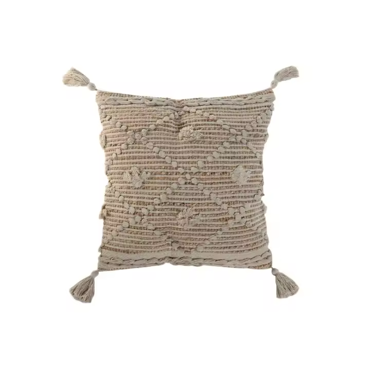 COJIN ALGODON YUTE 45X45 860 GR. HECHO A MANO TX213616 - EL MEJOR COMPLEMENTO PARA TU HOGAR FIJALO - 1