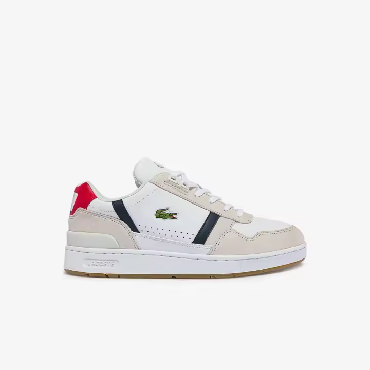 Zapatillas Lacoste Blanco-Azul-Rojo T-Clip - 1
