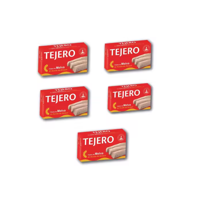 5 unidades - Filetes de Melva en Aceite de Girasol TEJERO 120gr. - 1