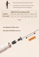Cuerda De Saltar Ajustable Para Hombres Mujeres Y Niños Ejercicio De Fitness Peso Del Saltar Longitud De Cuerda Resistente Interior - details 8
