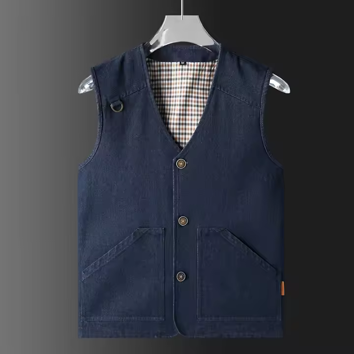 Chaleco De Algodón Grande 8XL Para Hombre Estilo Casual Vestido De Pesca Al Aire Libre Chaqueta De Cintura Alta Para Jóvenes Y Adultos - 1