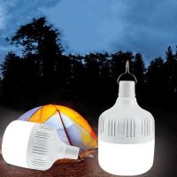 Lámpara De Camping LED Recargable Alta Potencia 200W 80W 60W Con Gancho Portátil Para Emergencias Exteriores BBQ Iluminación De Tenda Bombilla De Lámpara - details 6