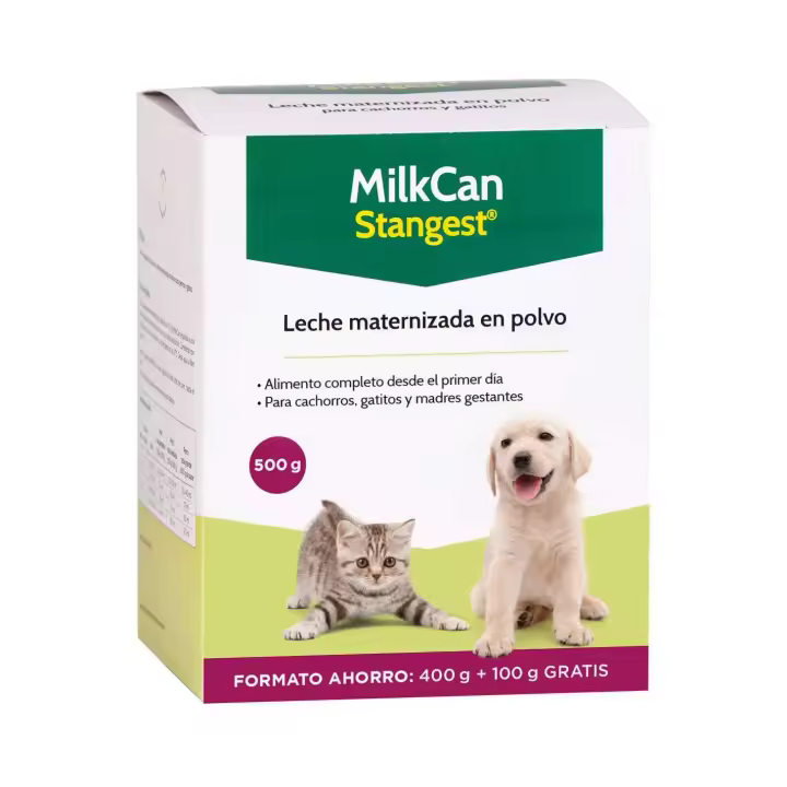 STANGEST MILKCAN LECHE EN POLVO PARA PERRO Y GATO 400GR + 100GR GRATIS - 1