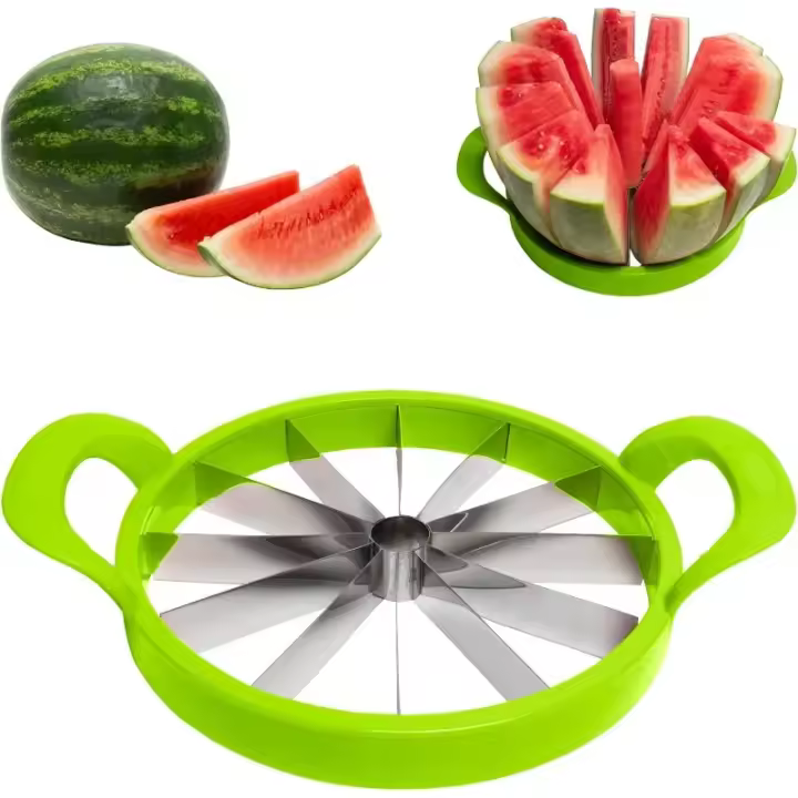 Cortador De Sandía De Acero Inoxidable Multifuncional Portátil Herramienta De Corte De Frutas Creativa Y Ahorradora De Esfuerzo - 1