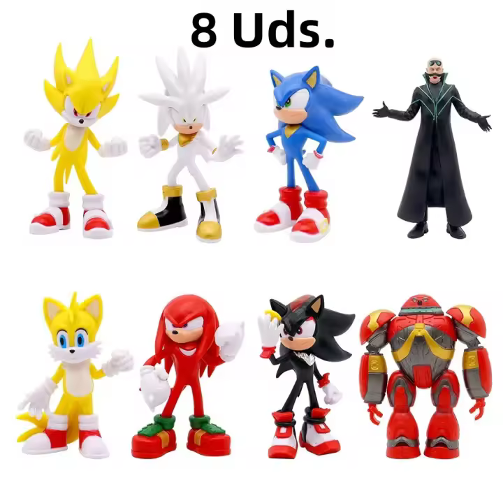 Figura De Acción Sonic El Héroe En PVC Estilo Popular De Película Y Televisión Muñeco De Sombra De Espinilla Para Niños Juguetes De Animal - 1