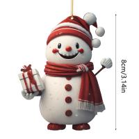 Colgante De Navidad En Forma De Hombre De Nieve Cartoon Decoración Para Casa Jardín Árbol De Navidad Fiesta Colgante De 1 Pieza - details 5