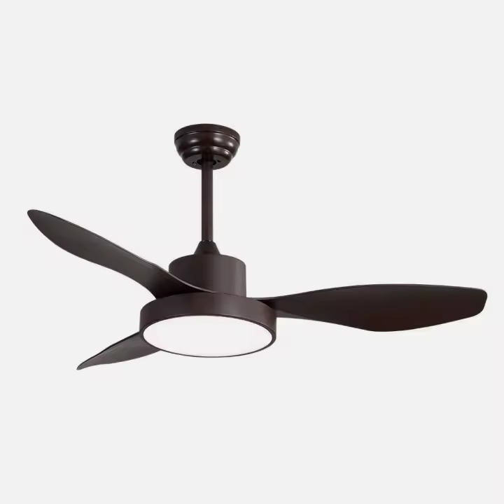 Fabralamp Ventilador Dc Hayate 24w 2650lm Marron 3aspas 6vel 97d 3000-4000-6000k Remoto,memoria Y Temporizador - 1