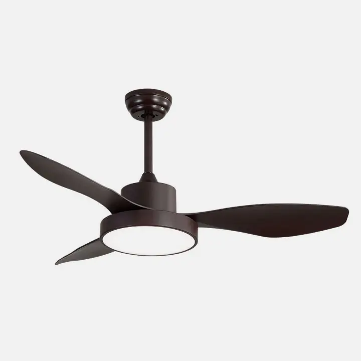 Fabralamp Ventilador Dc Hayate 24w 2650lm Marron 3aspas 6vel 97d 3000-4000-6000k Remoto,memoria Y Temporizador - 1