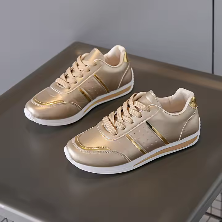 Zapatos De Mujer Casual Transversal De Primavera Y Otoño Verano Transpirables Con Correa Para Deporte Zapatos Vulcánicos Planos Sin Tacón - 1