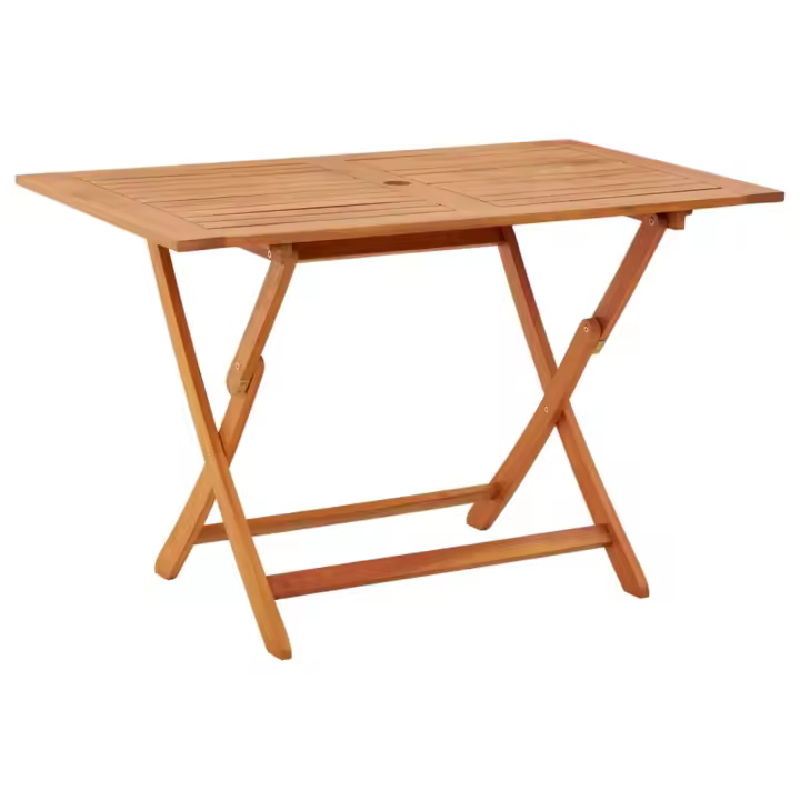 Mesa de Jardín plegable Madera maciza de eucalipto 120x70x75 cm - 1