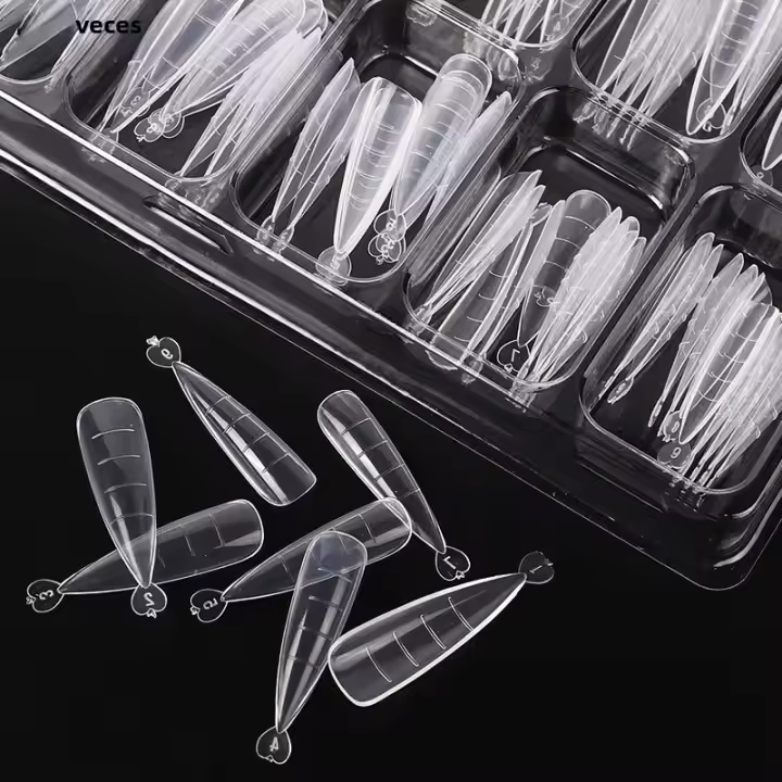 100Pcs Molde De Uña Rápido Para Extensión De Uñas Doble Cubierta Artículos De Manicura Herramienta De Extensión De Uñas Falsas Forma Completa Para Dedos - 1