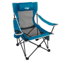 Aktive - Silla tumbona plegable camping con 2 posiciones, 152x54x75 cm, fabricada de acero, textileno y rejilla, con cojín, bolsillo lateral, posavasos y topes antivuelco, máx. 110 kg, incluye funda, sillas plegables - details 1
