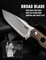 Cuchillo De Fija Sanrenmu S725P Con Funda 14C28N Para Camping Al Aire Libre Supervivencia Táctica Caza Herramienta EDC Combate Mejor - details 6