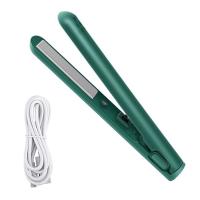 Rizador de pelo de doble propósito 2 en 1, Mini plancha de pelo, rizador de viaje, Mini rizador de pelo portátil USB verde - details 0