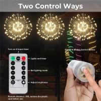Luces De Fuego LED Con Remoto 8 Modos Estrella Brillante Para Decoraciones Exteriores Fiesta Boda Café Hogar Navidad - details 2