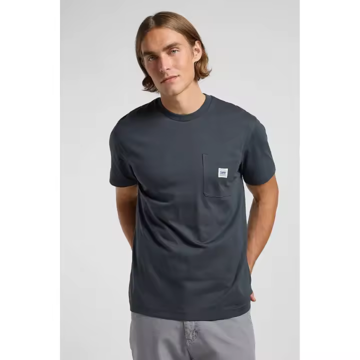 Lee Workwear Camiseta Hombre Bolsillo Negro Gastado - 1