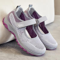 Zapatos Casuales Para Mujer Transpirables De Malla Suave Antideslizantes Ligeros Con Velcro Para Caminar Correr Diario Todas Las Estaciones Zapato Versátil - details 9