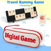 Juego De Rummy Cubes Con 4 Soportes 106 Piezas Juego De Mesa Clásico Para Familia Set De Viaje Portátil Incluye 106 Tiles - details 3