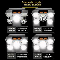 Linterna Frontal LED 5/11 Recargable Por USB Con Batería 18650 Integrada Lámpara De Mano Para Pesca Y Actividades Al Aire Libre - details 22