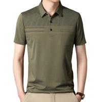 Camiseta Polo Para Hombre Con Estampado De Punto Nuevo Casual Manga Corta Ligera Transpirable Estilo Coreano Top Para Verano - details 8