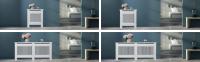 MAGIC SELECT Cubreradiador. Cubierta Radiador. Protector Refractario Blanco de MDF con Estante y Listones. Mueble con Diseño Moderno de Rejilla Elegante para Salón, Dormitorio, Oficina. - details 2