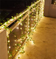 Luces De Enredadera Artificiales Con Hojas Verdes Y Flores 2M-10M Para Decoración De Hogar Y Bodas USB/Batería Ramadan Guirnalda LED Calidad UL CE CCC Longitud Variable De 2 a 10 Metros - details 9