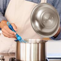 4 unidades de acero inoxidable tapa universal ollas y sartenes cubierta de reemplazo para estufa y utensilios de cocina 30cm - details 1