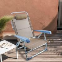 Mediawave Store silla de playa en Textilene con cojín reclinable, estructura de aluminio, ideal para jardín y terraza - details 1