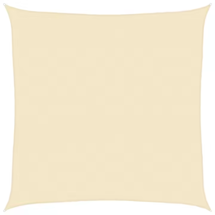 Toldo de Vela crema HDPE 160g/m² 6x6 m - 1