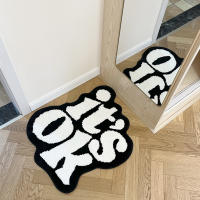 Alfombra Suave De Peluche Hecha a Mano Para Sala Dormitorio Decoración De Habitación Regalo De Bienvenida 100% Poliéster Lavable Mecánicamente - details 5